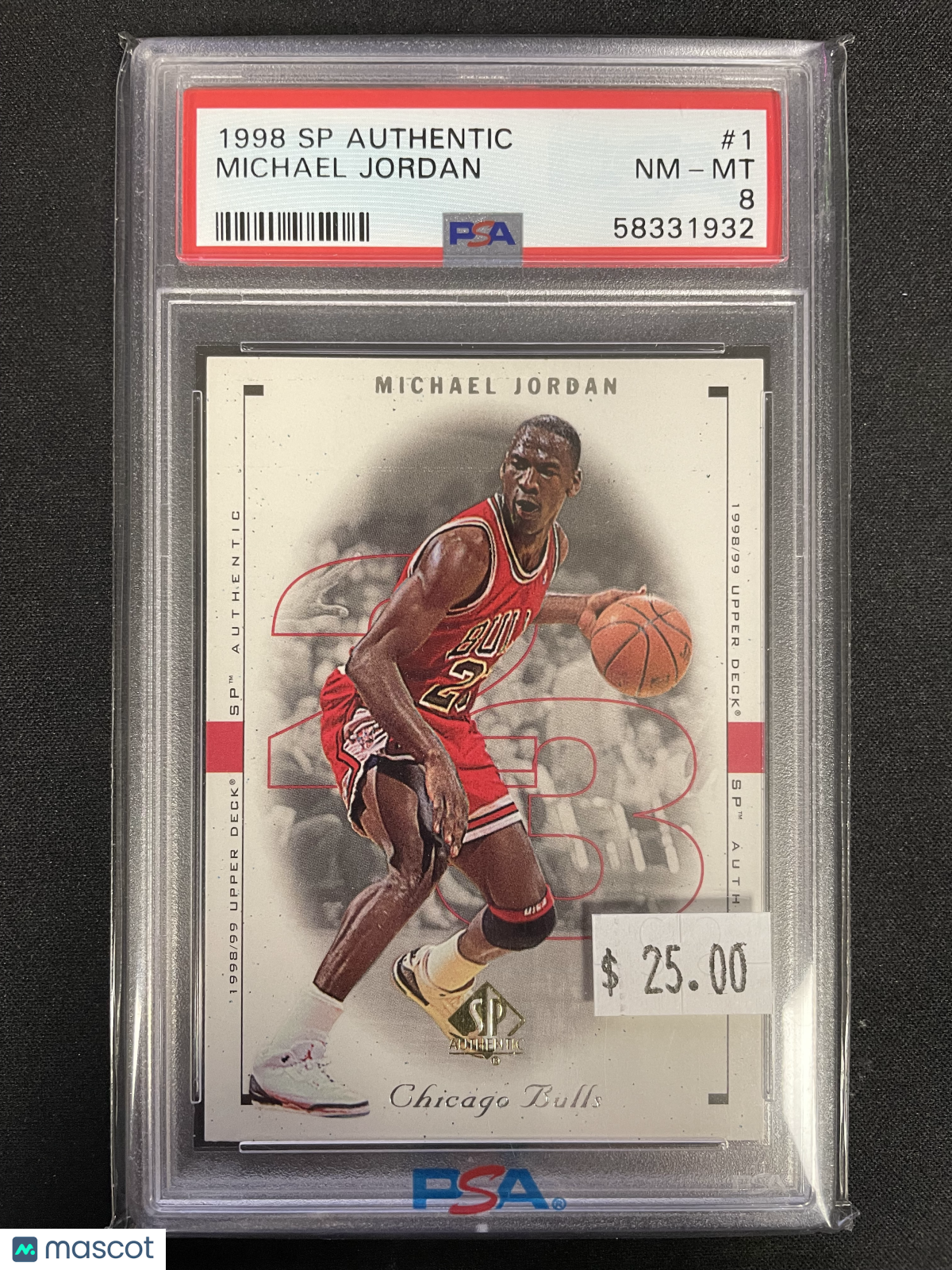 1998 SP Authentic Michael Jordan #1 PSA 8