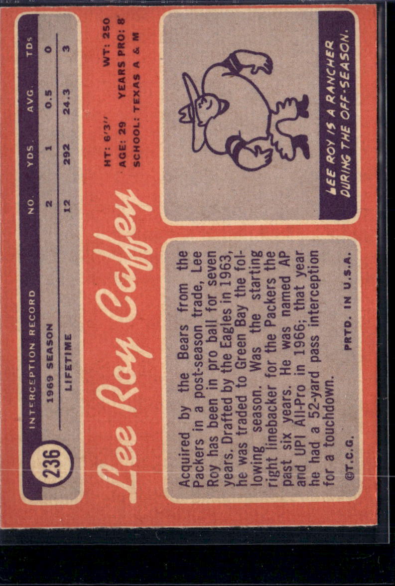 1970 Topps Lee Roy Caffey #236