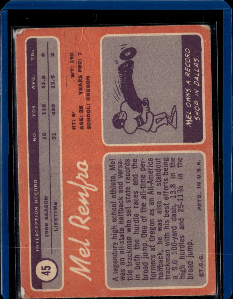 1970 Topps Mel Renfro #45