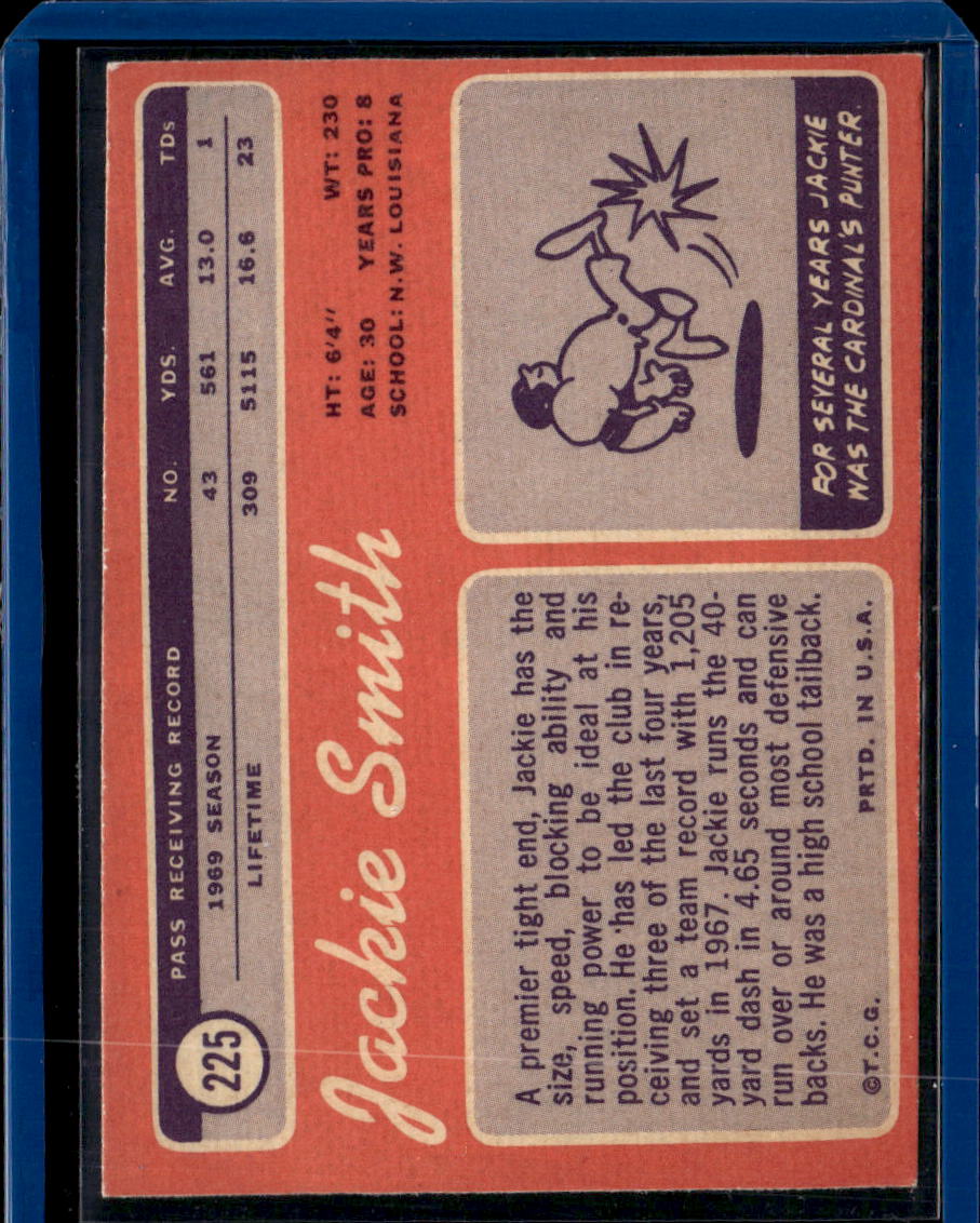 1970 Topps Jackie Smith #225
