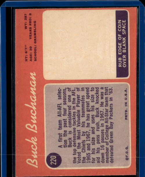 1970 Topps Buck Buchanan #220
