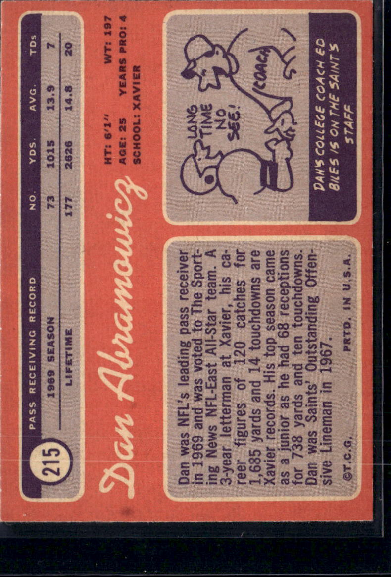 1970 Topps Dan Abramowicz #215