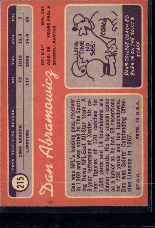1970 Topps Dan Abramowicz #215