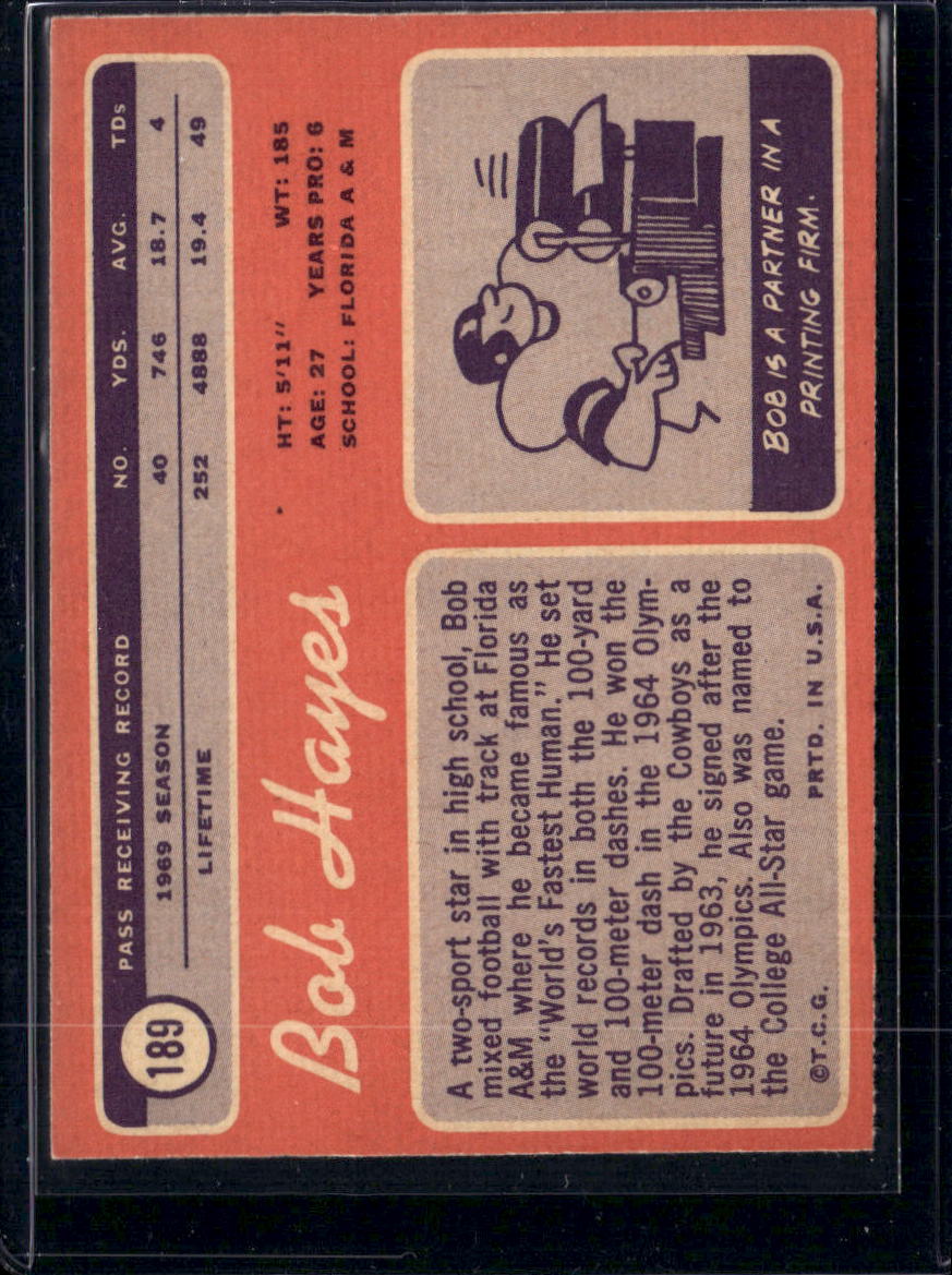 1970 Topps Bob Hayes #189