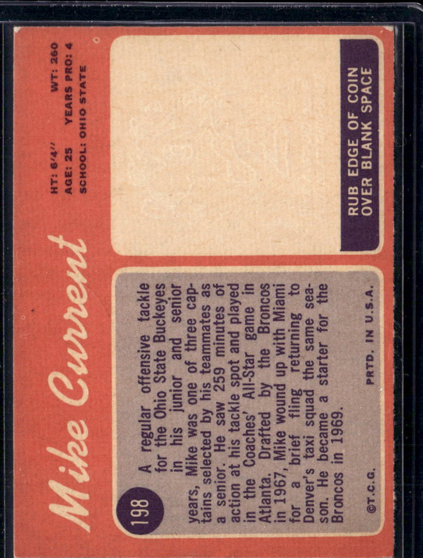 1970 Topps Mike Current #198