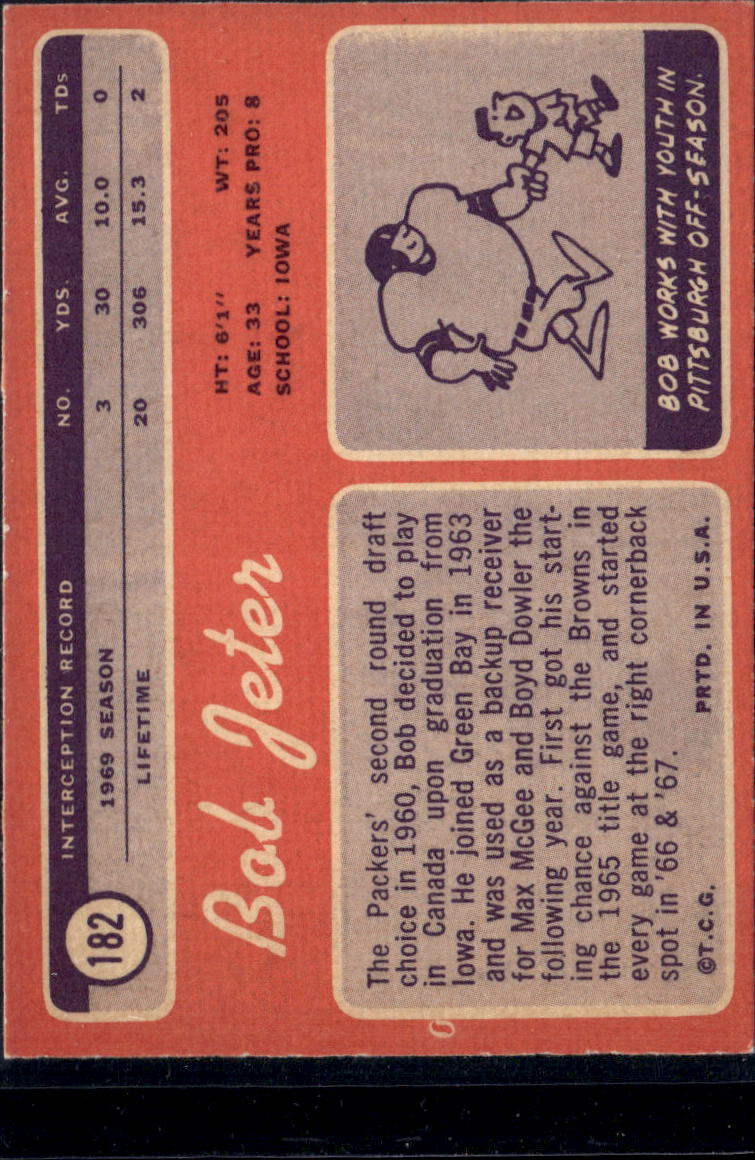 1970 Topps Bob Jeter #182