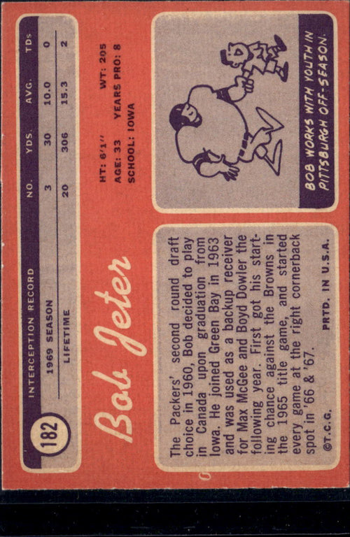 1970 Topps Bob Jeter #182