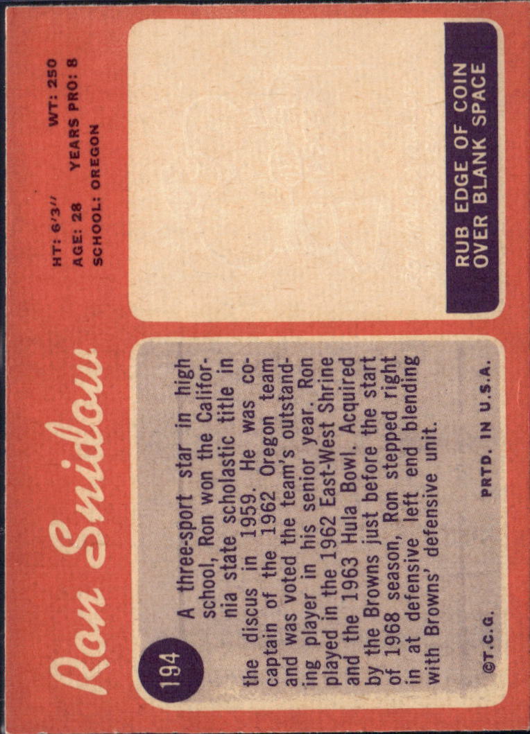1970 Topps Ron Snidow #194