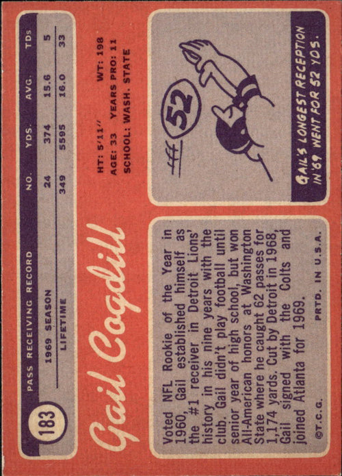 1970 Topps Gail Cogdill #183