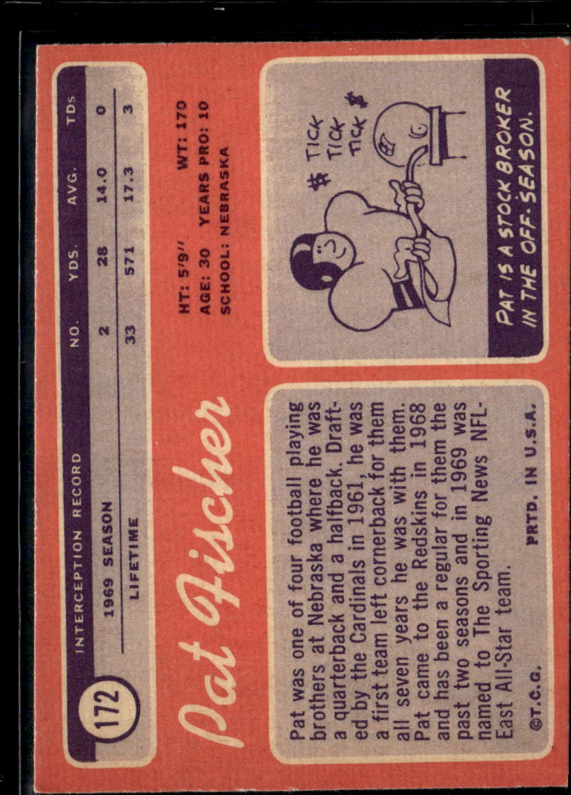 1970 Topps Pat Fischer #172
