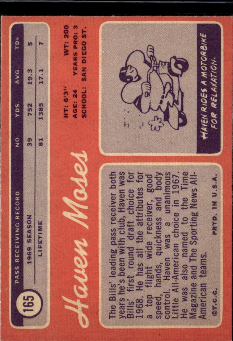1970 Topps Haven Moses #165