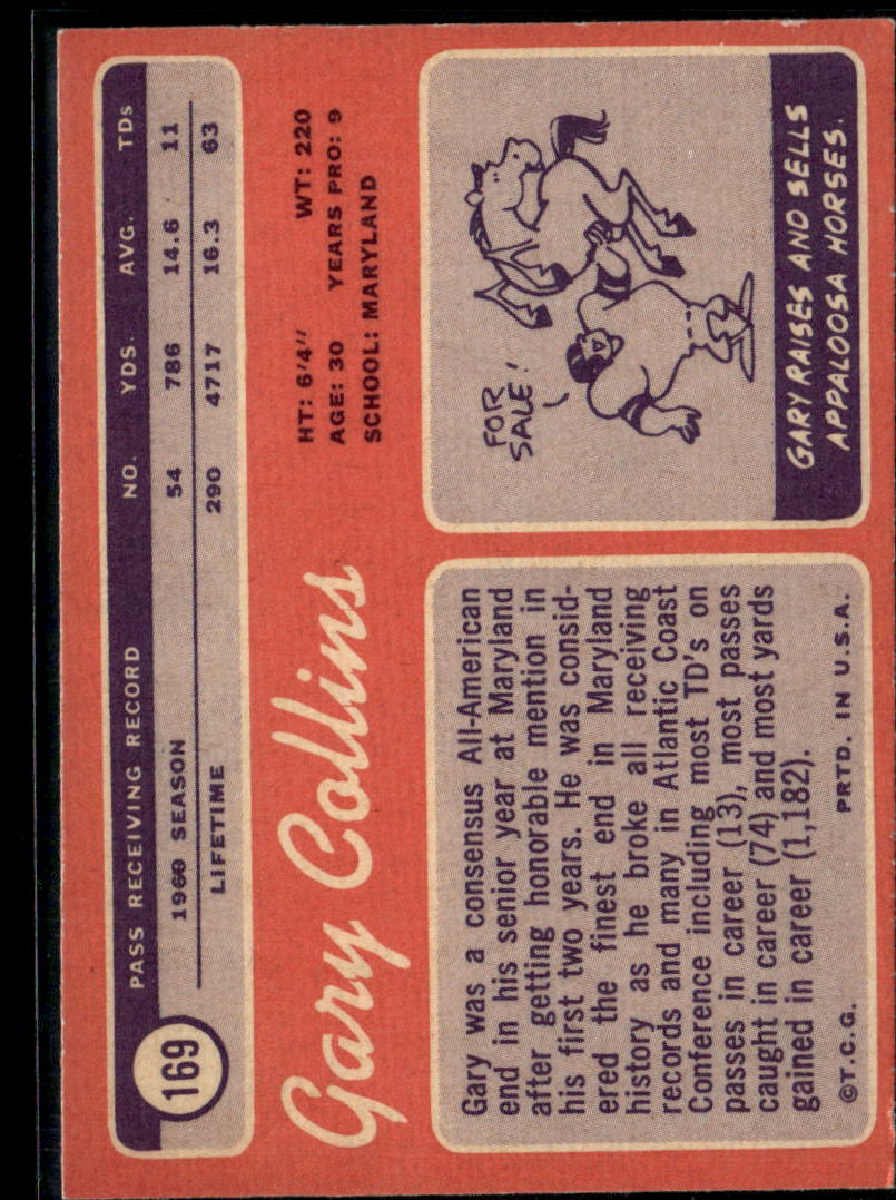 1970 Topps Gary Collins #169