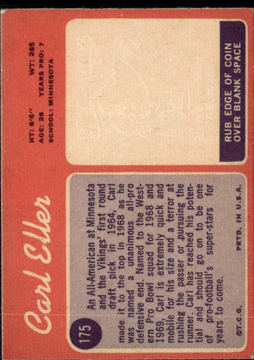 1970 Topps Carl Eller #175