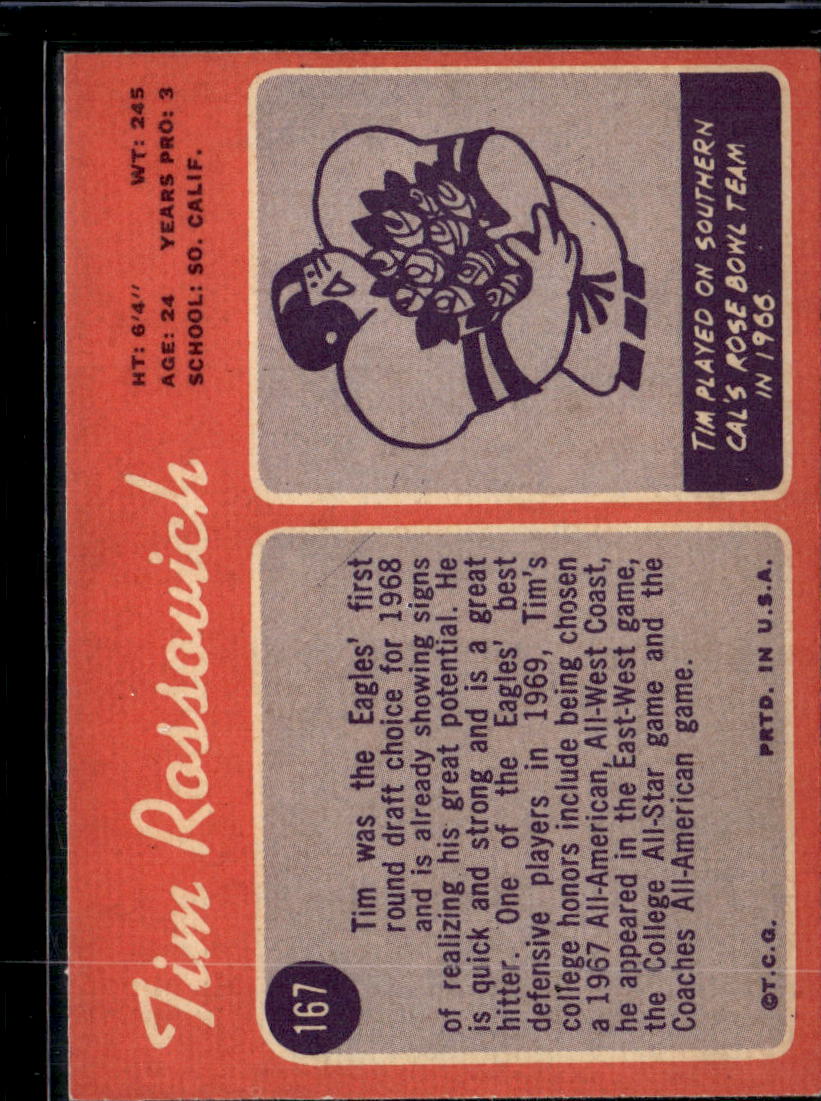 1970 Topps Tim Rossovich #167