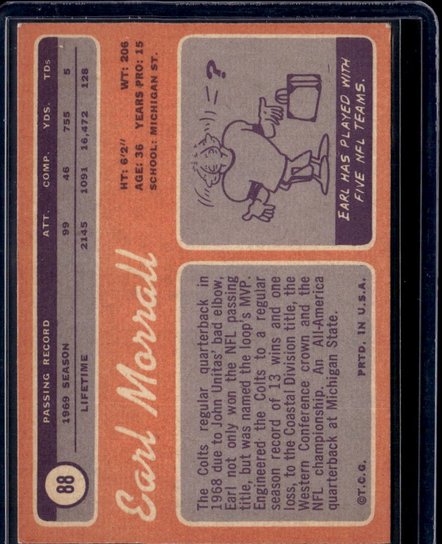 1970 Topps Earl Morrall #88