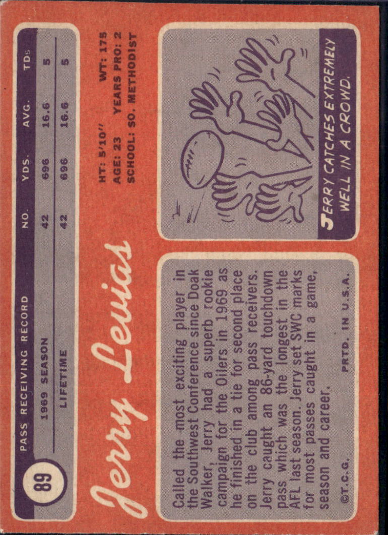 1970 Topps Jerry LeVias #89