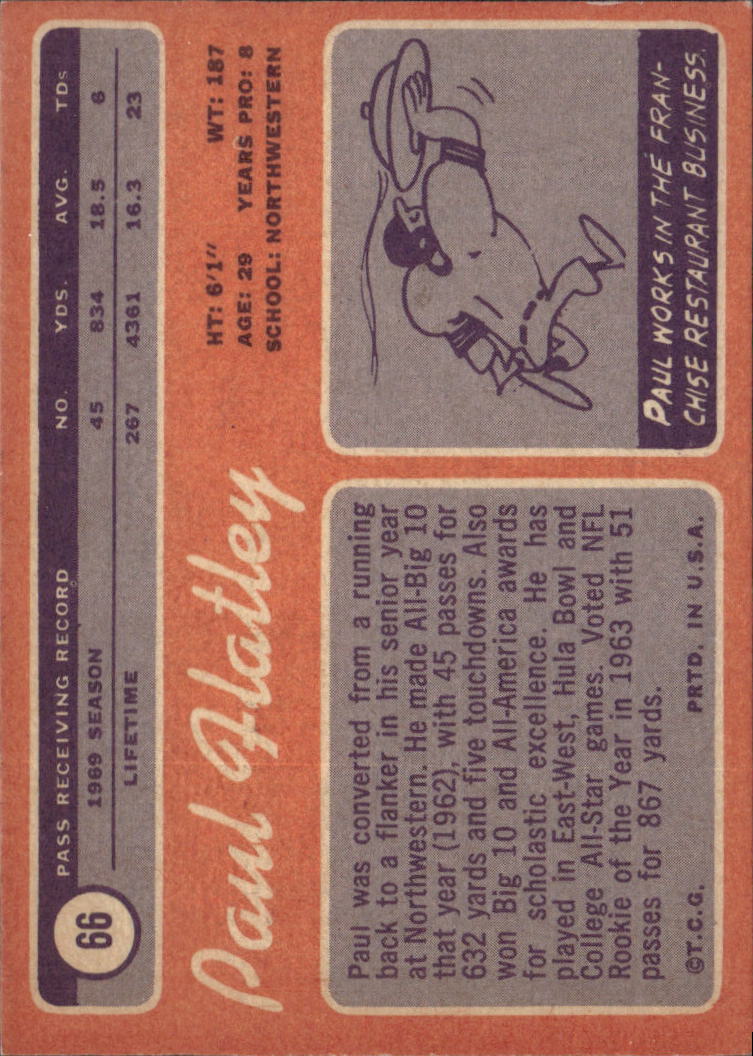 1970 Topps Paul Flatley #66
