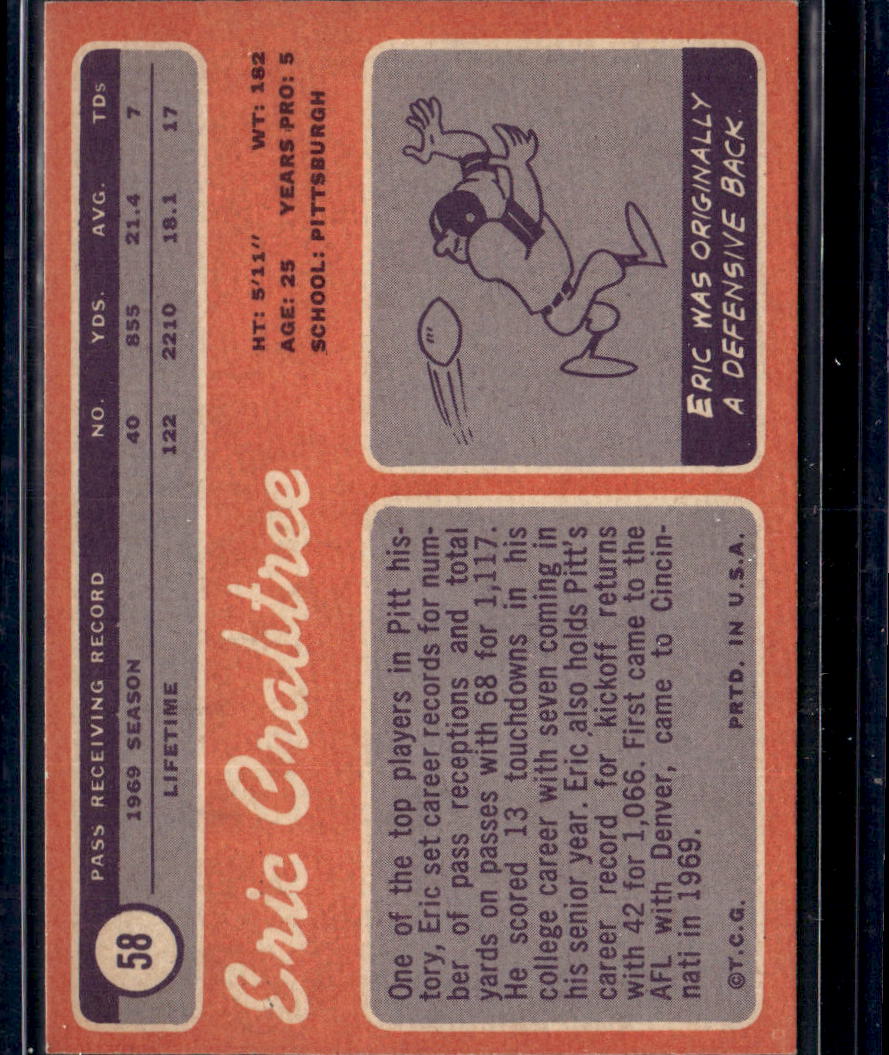 1970 Topps Eric Crabtree #58