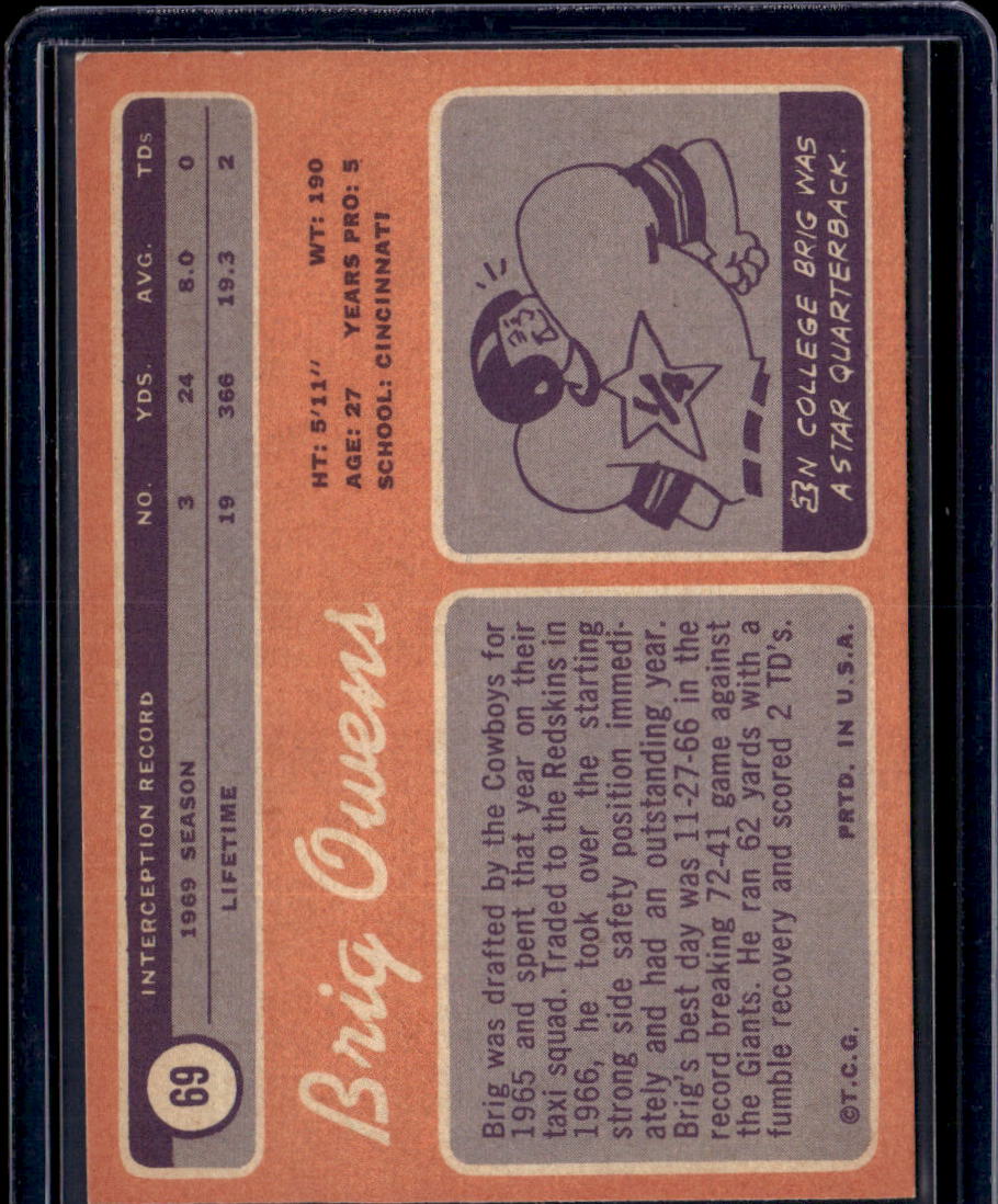1970 Topps Brig Owens #69