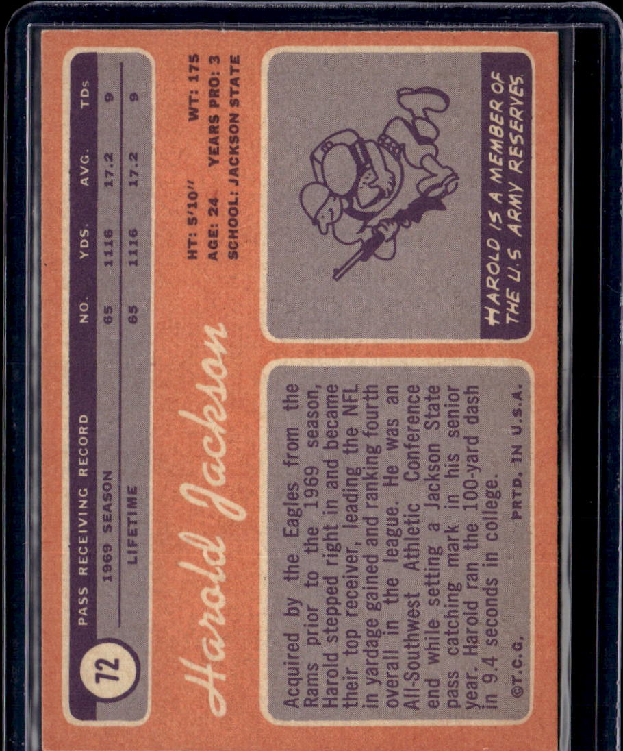 1970 Topps Harold Jackson #72