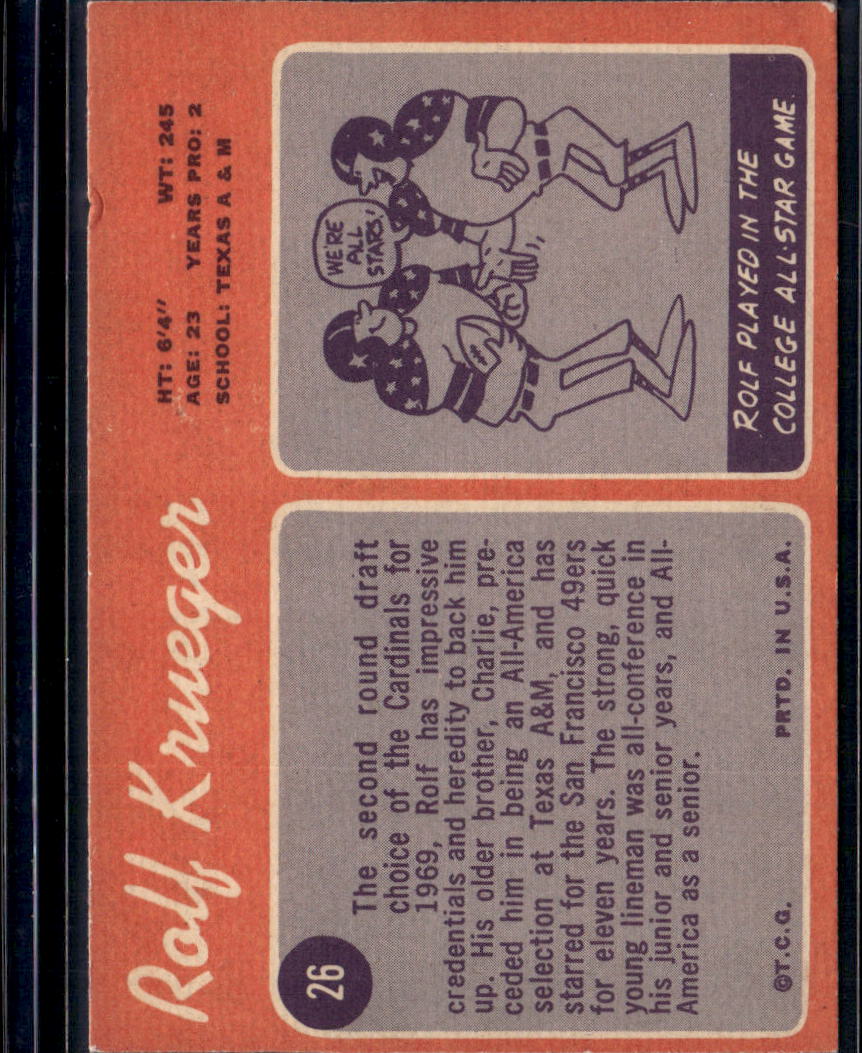 1970 Topps Rolf Krueger #26