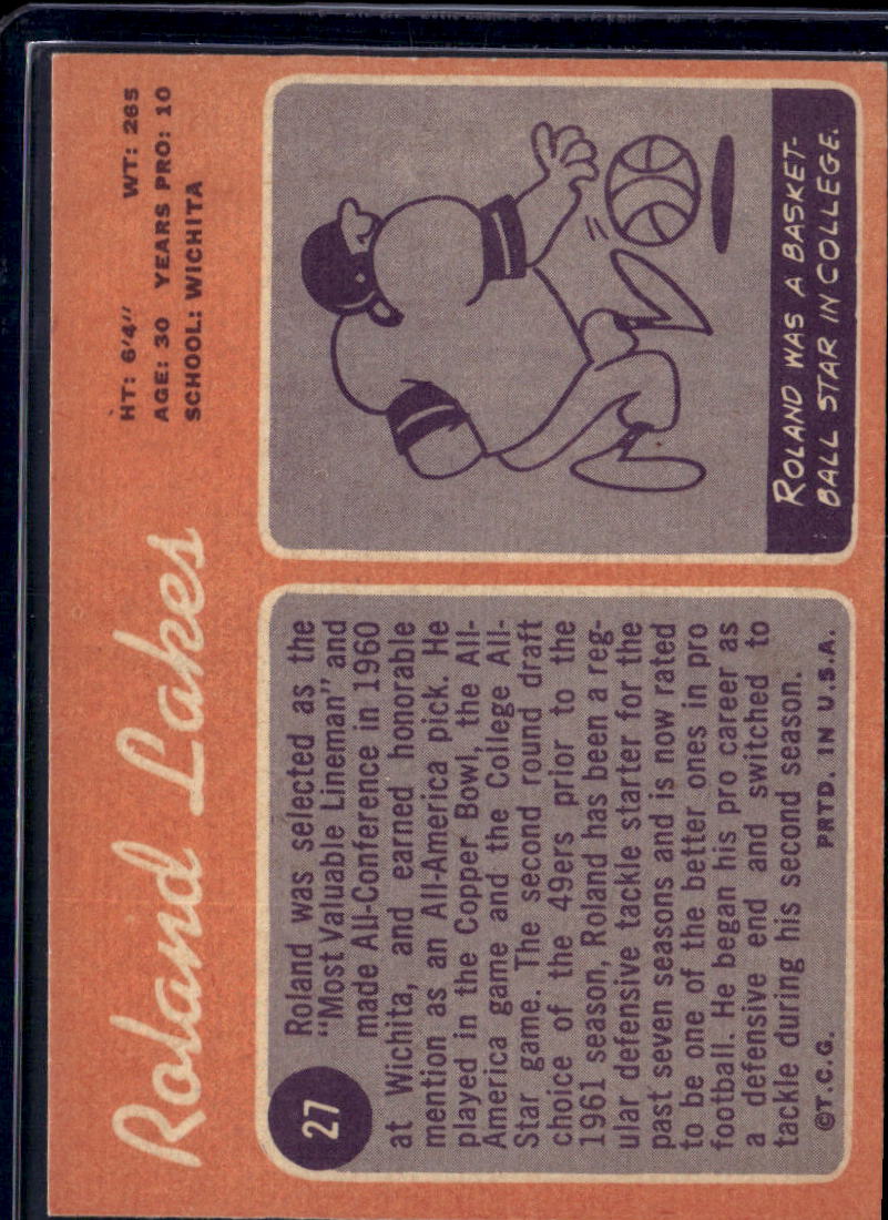 1970 Topps Roland Lakes #27