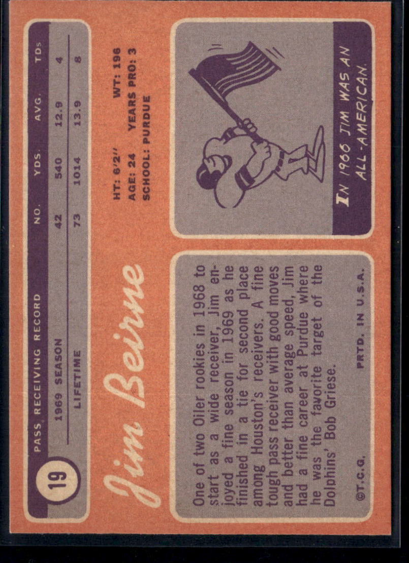 1970 Topps Jim Beirne #19