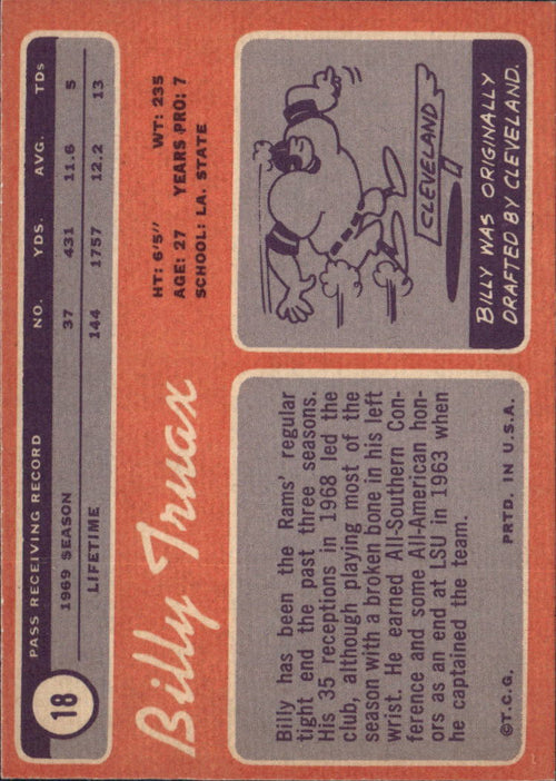 1970 Topps Billy Truax #18