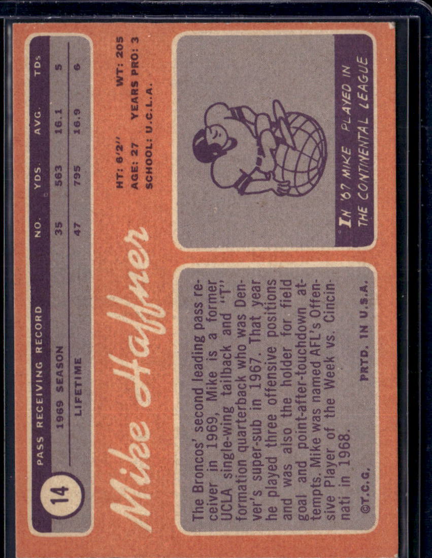 1970 Topps Mike Haffner #14