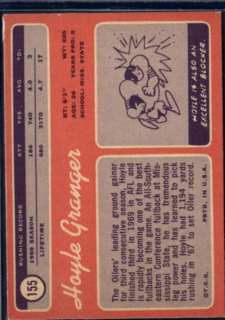 1970 Topps Hoyle Granger #155