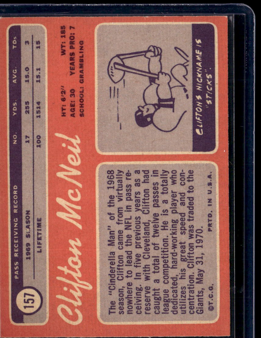 1970 Topps Clifton McNeil #157
