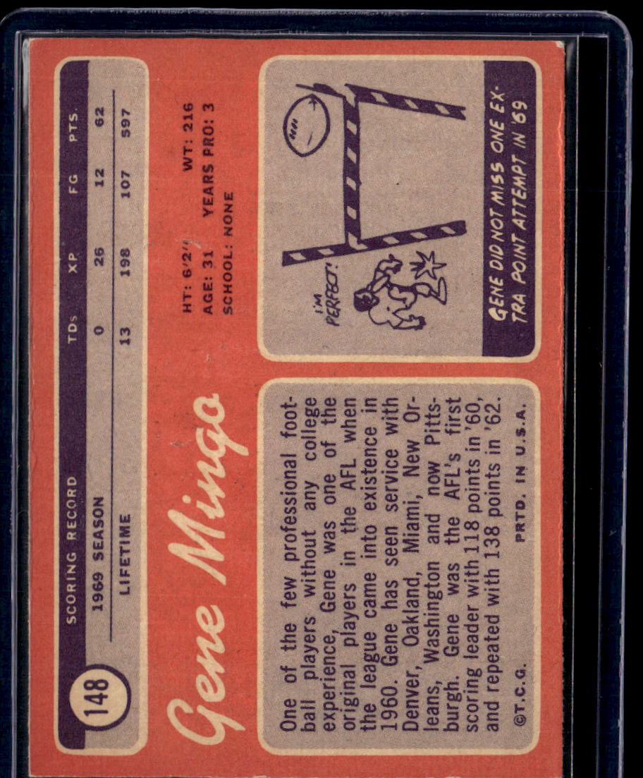 1970 Topps Gene Mingo #148