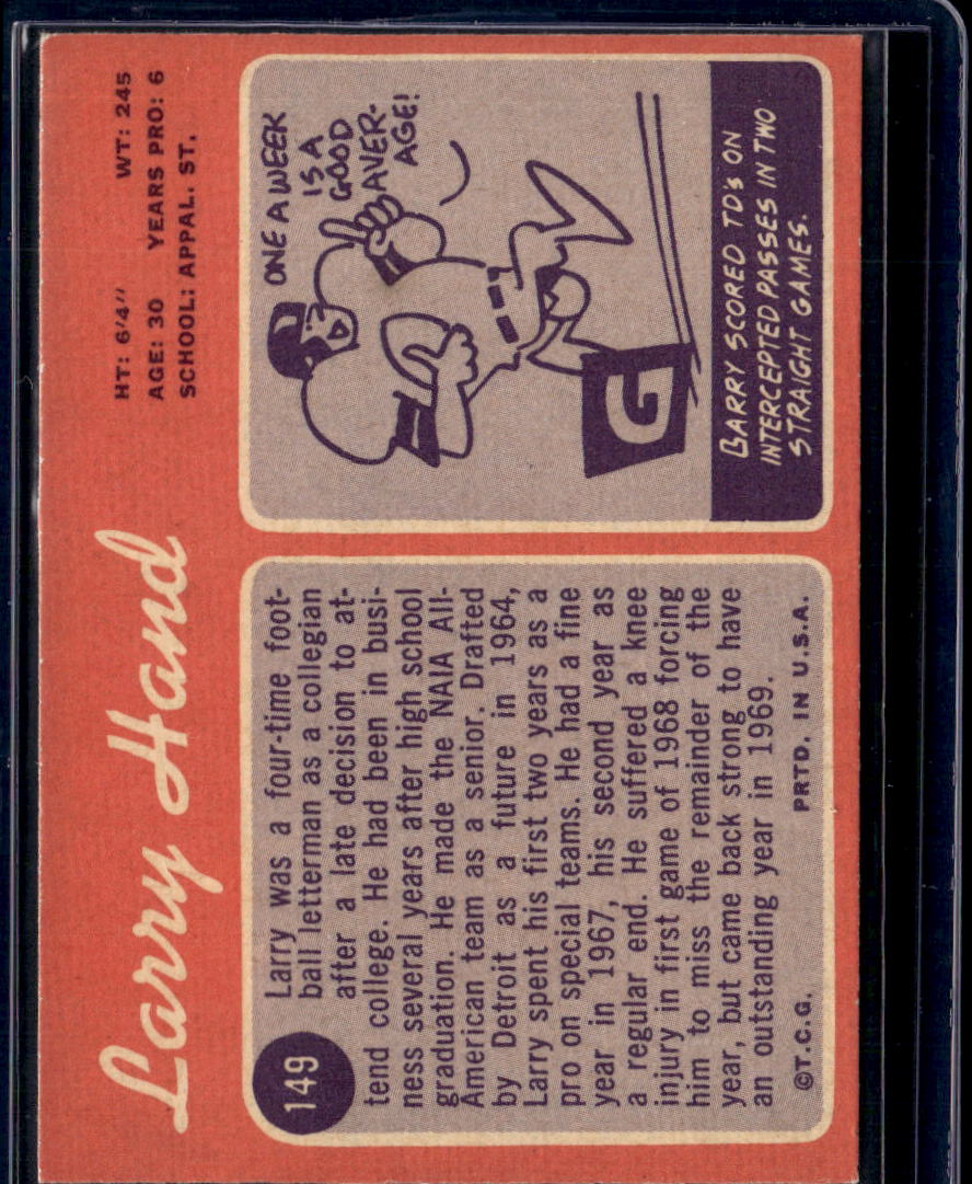 1970 Topps Larry Hand #149