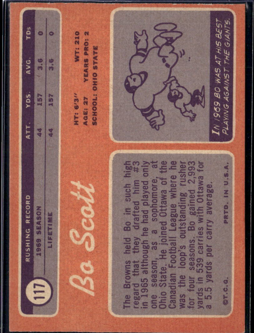 1970 Topps Bo Scott #117