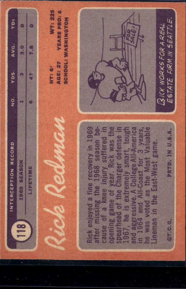 1970 Topps Rick Redman #118