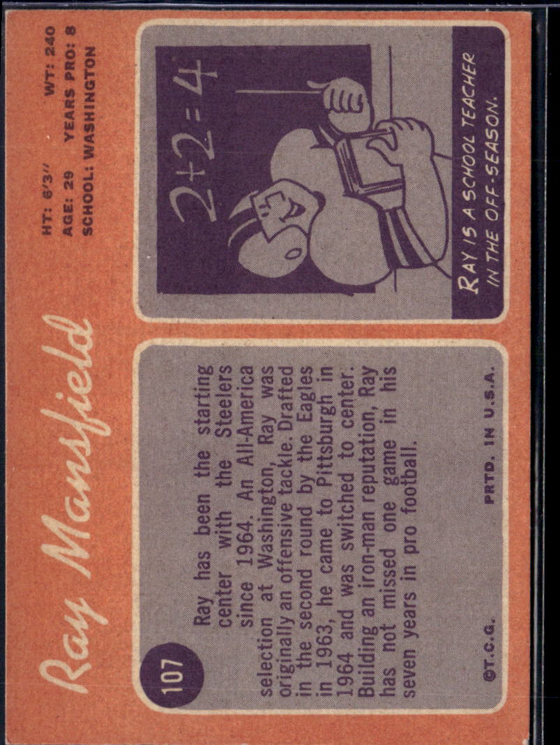 1970 Topps Ray Mansfield #107