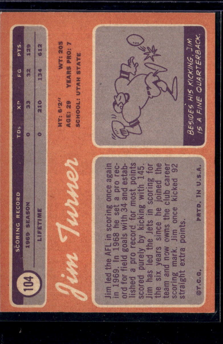 1970 Topps Jim Turner #104