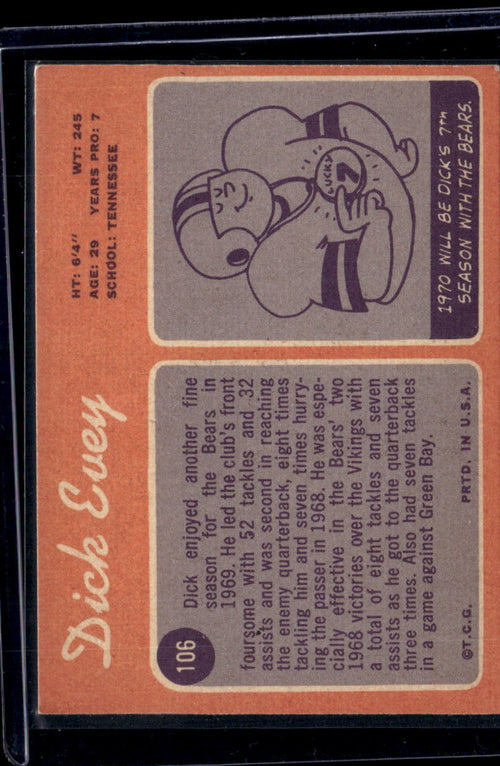 1970 Topps Dick Evey #106