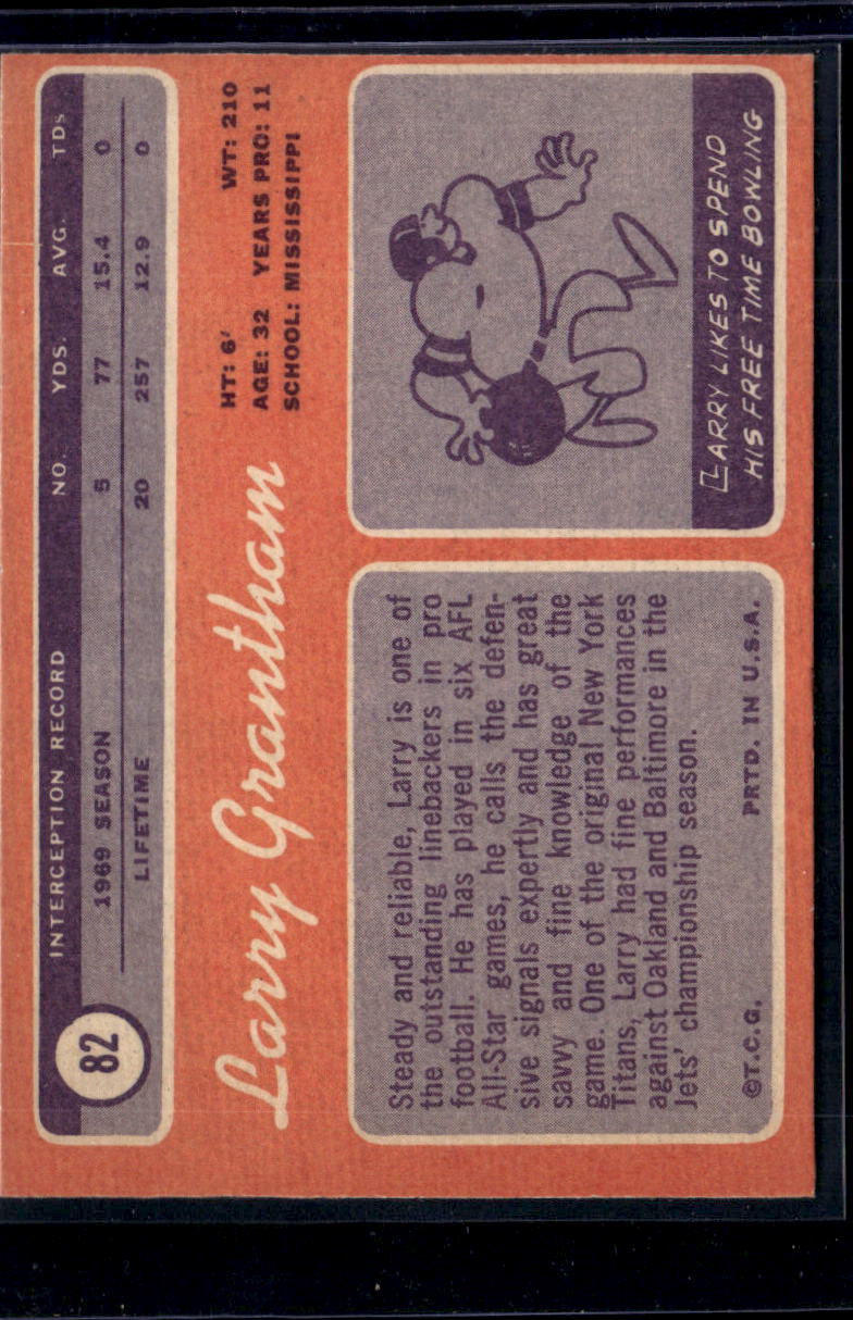 1970 Topps Larry Grantham #82