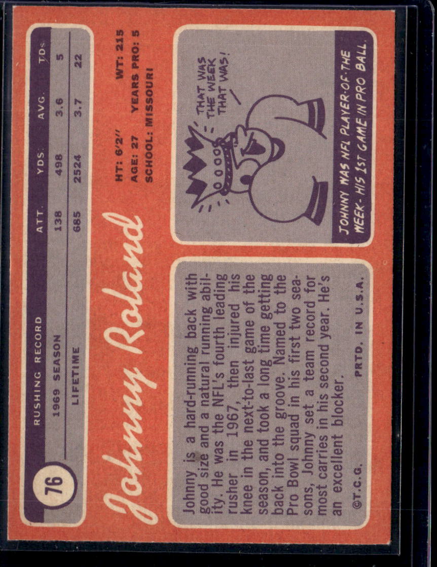 1970 Topps Johnny Roland #76