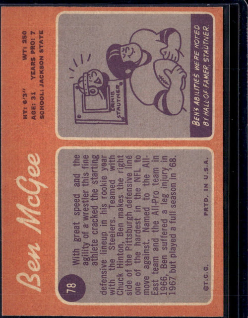 1970 Topps Ben McGee #78