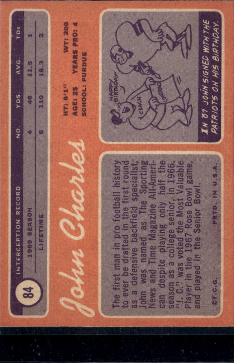 1970 Topps John Charles #84
