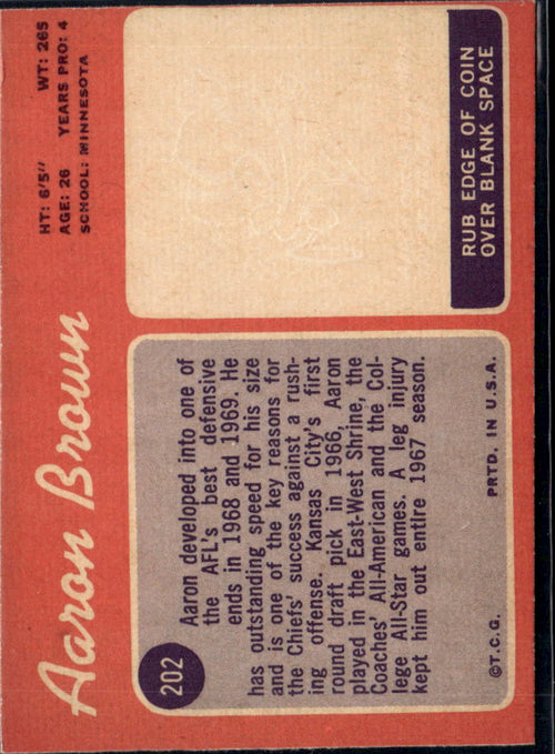 1970 Topps Aaron Brown #202