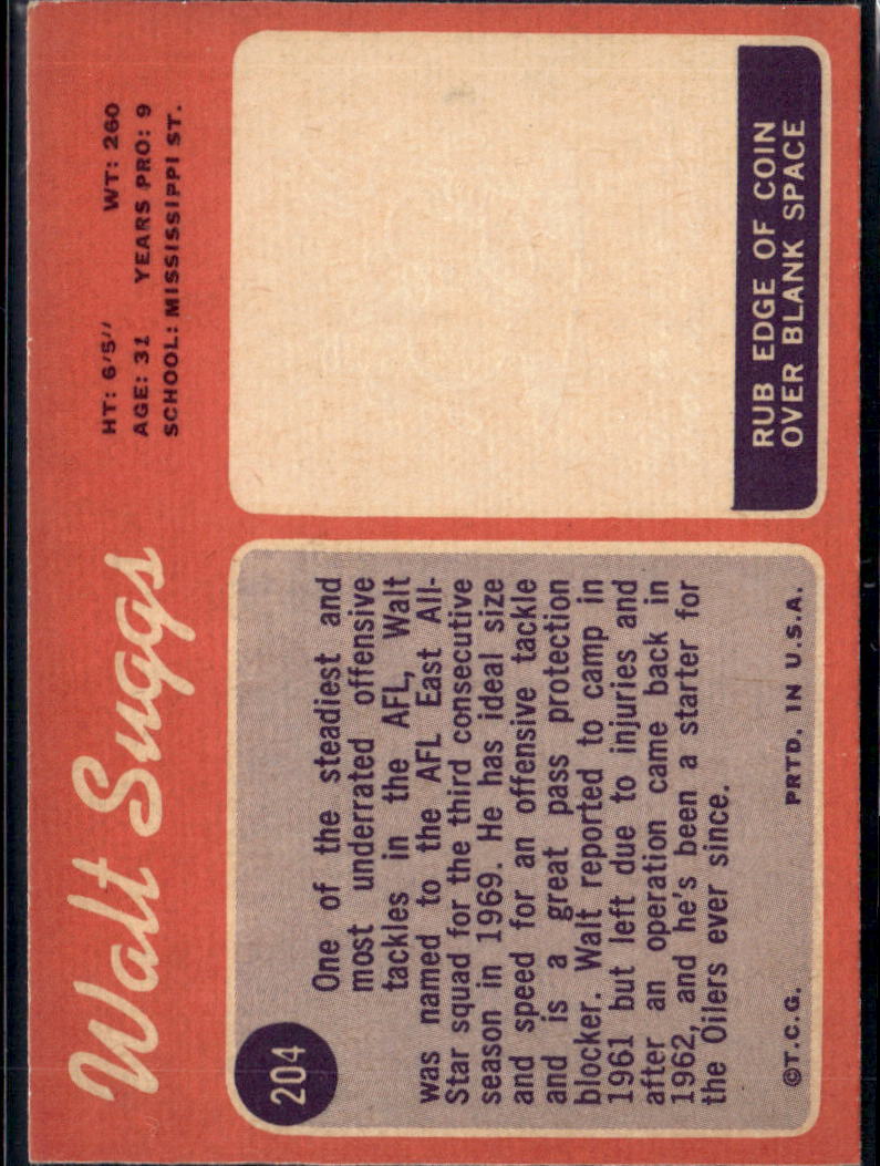1970 Topps Walt Suggs #204