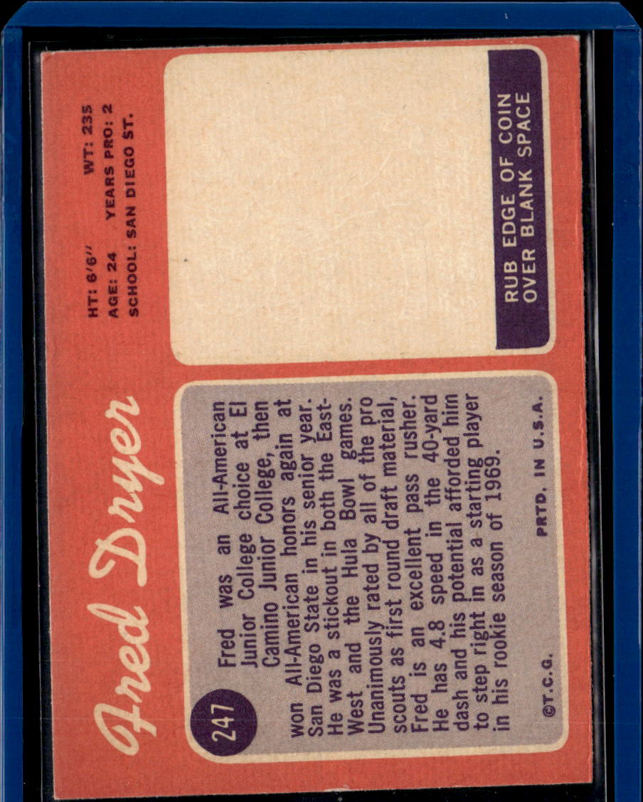 1970 Topps Fred Dryer #247