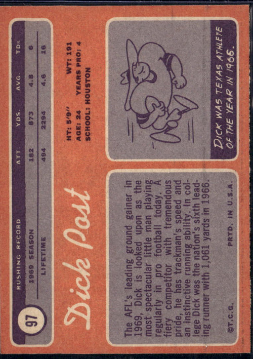 1970 Topps Dick Post #97