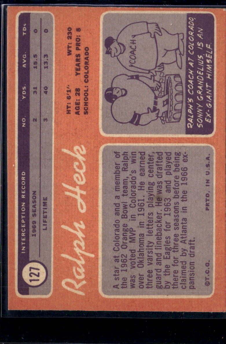 1970 Topps Ralph Heck #127