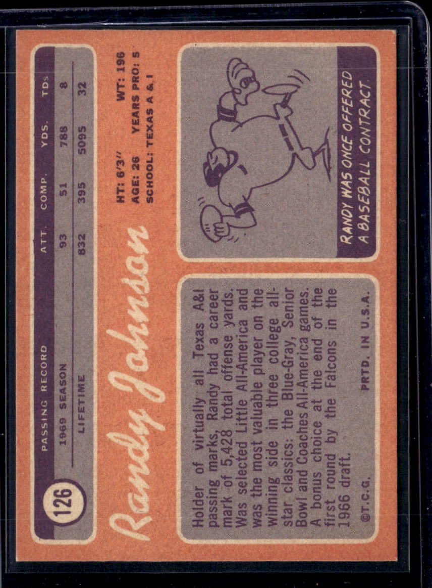 1970 Topps Randy Johnson #126
