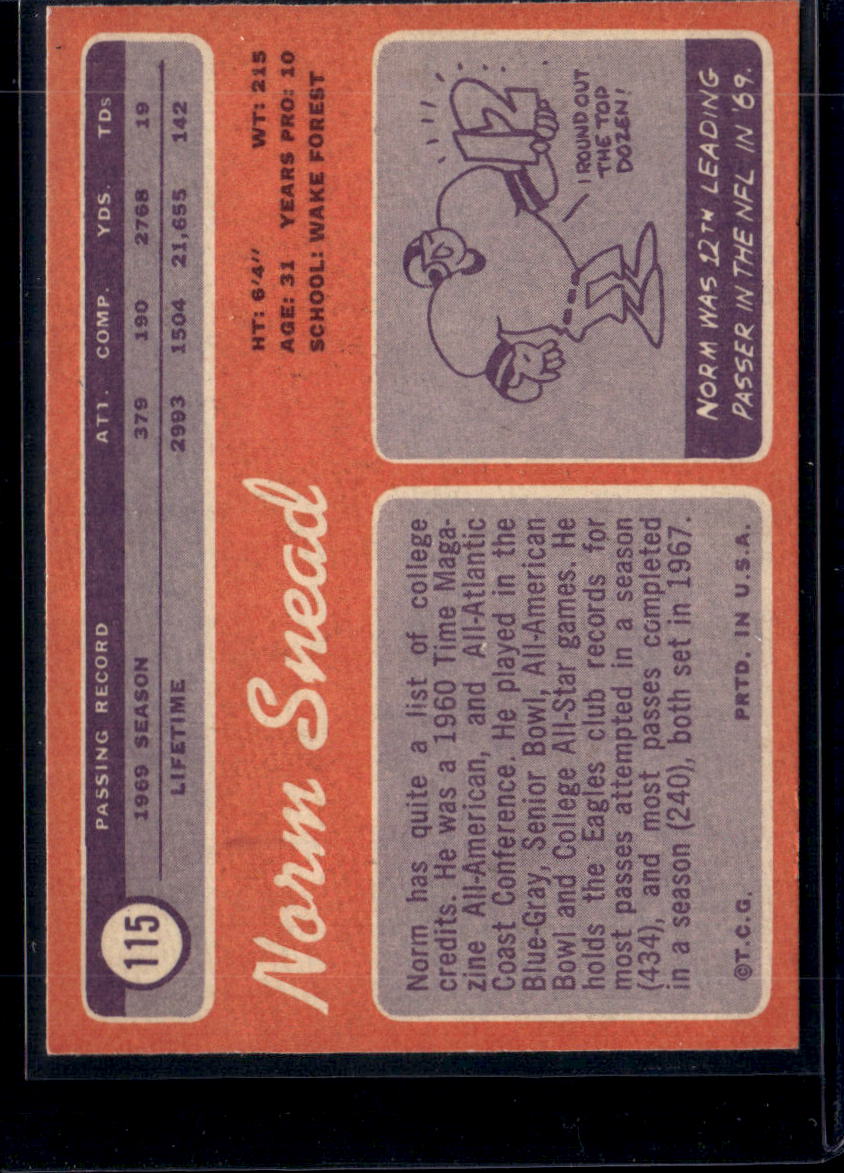 1970 Topps Norm Snead #115
