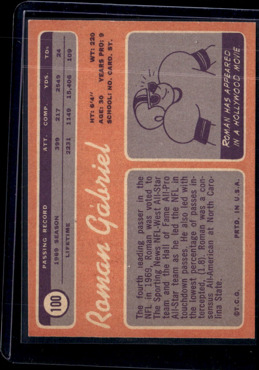 1970 Topps Roman Gabriel #100
